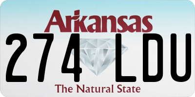 AR license plate 274LDU