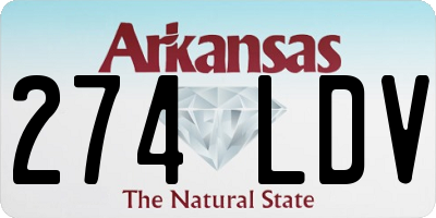AR license plate 274LDV