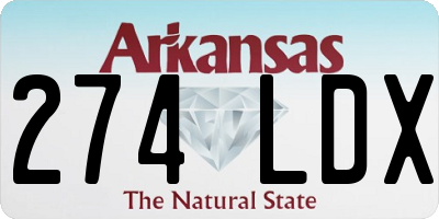 AR license plate 274LDX
