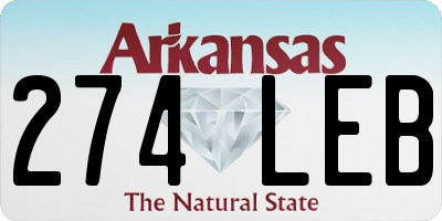 AR license plate 274LEB