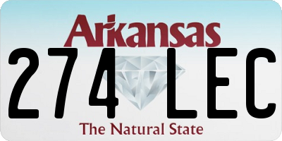 AR license plate 274LEC
