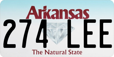 AR license plate 274LEE