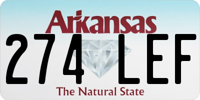 AR license plate 274LEF