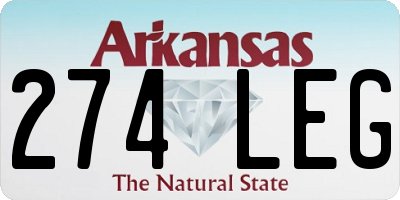 AR license plate 274LEG