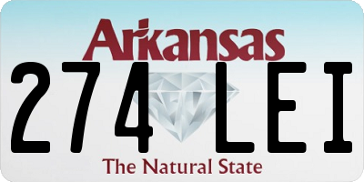 AR license plate 274LEI