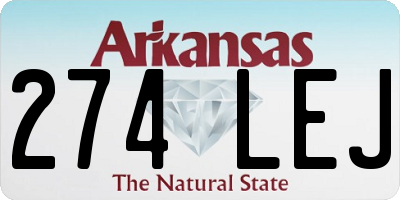 AR license plate 274LEJ