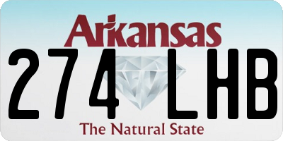 AR license plate 274LHB
