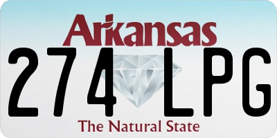 AR license plate 274LPG