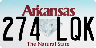 AR license plate 274LQK