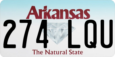 AR license plate 274LQU