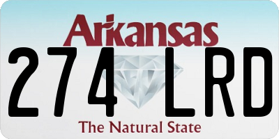 AR license plate 274LRD