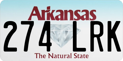 AR license plate 274LRK