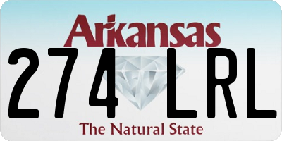 AR license plate 274LRL