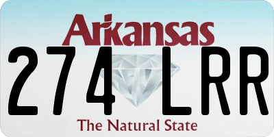 AR license plate 274LRR