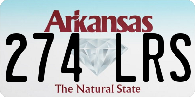 AR license plate 274LRS