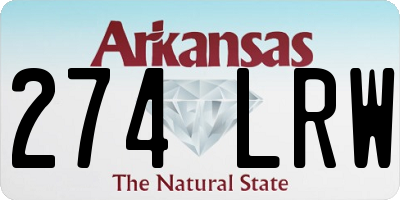 AR license plate 274LRW