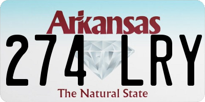 AR license plate 274LRY