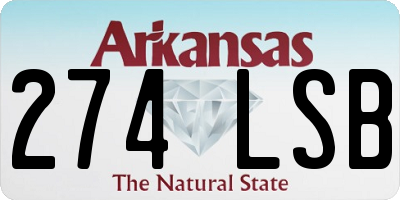 AR license plate 274LSB