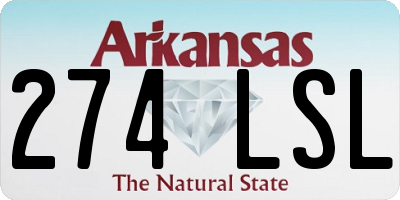 AR license plate 274LSL