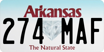 AR license plate 274MAF