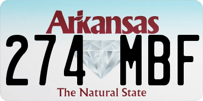 AR license plate 274MBF