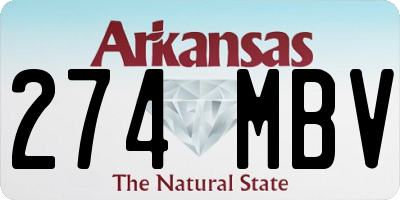 AR license plate 274MBV