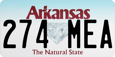 AR license plate 274MEA