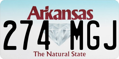 AR license plate 274MGJ