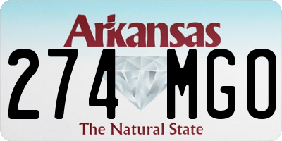 AR license plate 274MGO