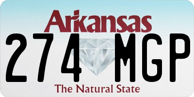 AR license plate 274MGP