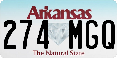 AR license plate 274MGQ