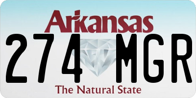 AR license plate 274MGR
