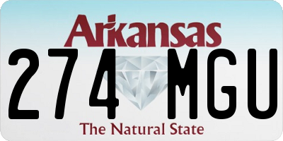 AR license plate 274MGU