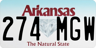 AR license plate 274MGW