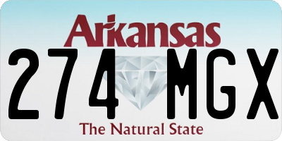 AR license plate 274MGX