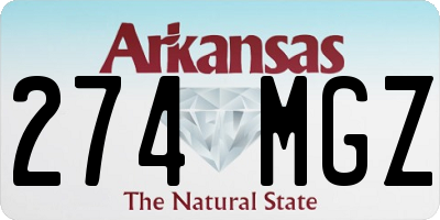AR license plate 274MGZ