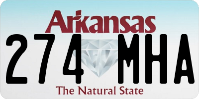 AR license plate 274MHA