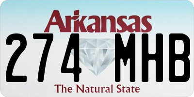 AR license plate 274MHB