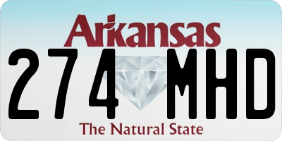 AR license plate 274MHD