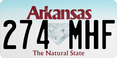 AR license plate 274MHF