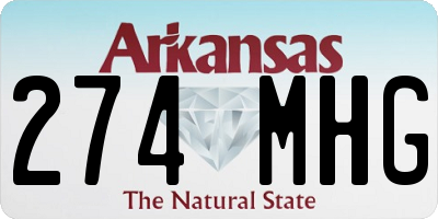 AR license plate 274MHG