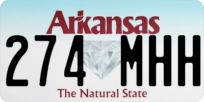 AR license plate 274MHH