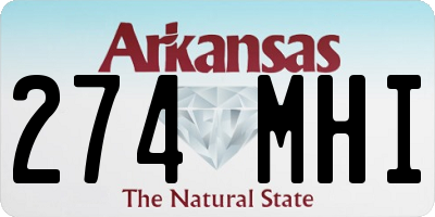 AR license plate 274MHI