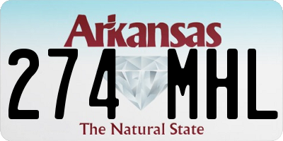 AR license plate 274MHL