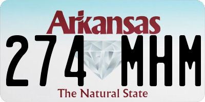 AR license plate 274MHM