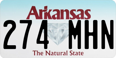 AR license plate 274MHN
