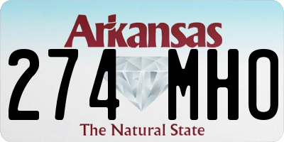 AR license plate 274MHO