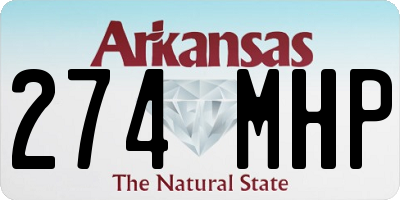 AR license plate 274MHP