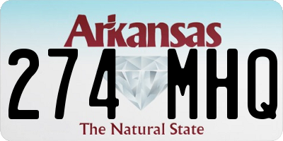 AR license plate 274MHQ