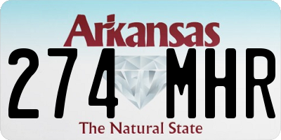 AR license plate 274MHR
